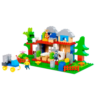 Конструктор Макси Простоквашино Домик в деревне 124 детали Полесье 71624 1